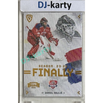 23/24 Goal Cards Finally Season #F-PO2 Daniel Dolejš Expo Parallel gold 1of2