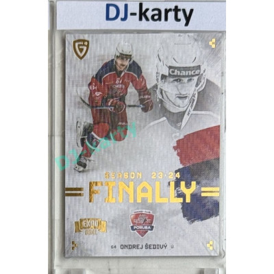 23/24 Goal Cards Finally Season #F-PO3 Ondřej Šedivý Expo Parallel gold 1of2