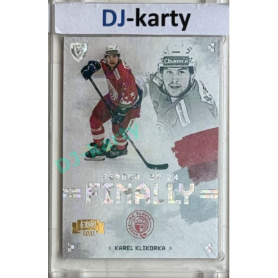 23/24 Goal Cards Finally Season #F-SL1 Karel Klikorka Expo Parallel perleť 1of2
