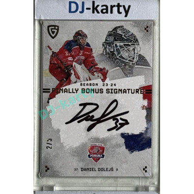 23/24 Goal Cards Finally Season #S-PO2 Daniel Dolejš Bonus Signature 2/5