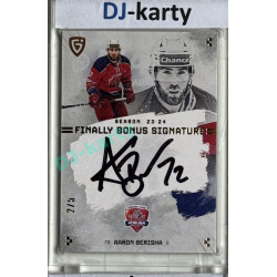 23/24 Goal Cards Finally Season #S-PO1 Aaron Berisha Bonus Signature 2/5