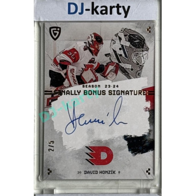 23/24 Goal Cards Finally Season #S-PA1 David Honzík Bonus Signature 2/5