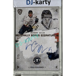 23/24 Goal Cards Finally Season #S-LT3 Riku Sihvonen Bonus Signature 2/5