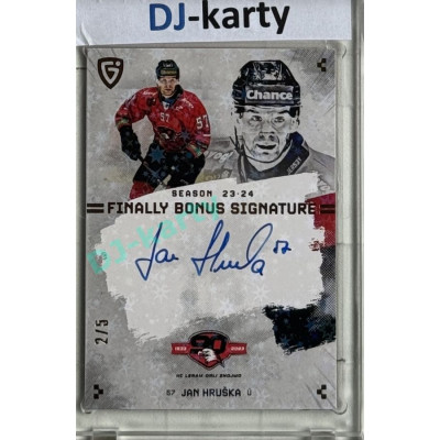 23/24 Goal Cards Finally Season #S-ZN3 Jan Hruška Bonus Signature 2/5