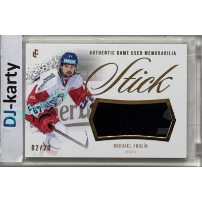 2024 LC Golden Prague Belongs to us #GUS-06 Michael Frolík Authentic Game Used Memorabilia Stick Gold 02/20