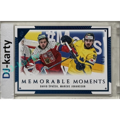 2024 LC Golden Prague Belongs to us #MO-061 David Špaček, Marcus Johansson Memorable Moments Blue 4/5