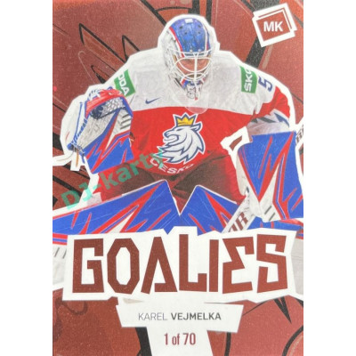 2021/22 MK reprezentace #G-KV Karel Vejmelka Goalies Red 1 of 70