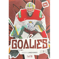 2021/22 MK reprezentace #G-ML Marek Langhamer Goalies Red 1 of 70