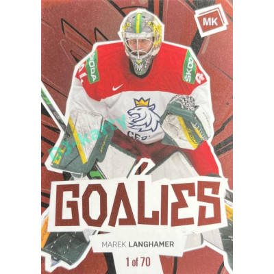 2021/22 MK reprezentace #G-ML Marek Langhamer Goalies Red 1 of 70