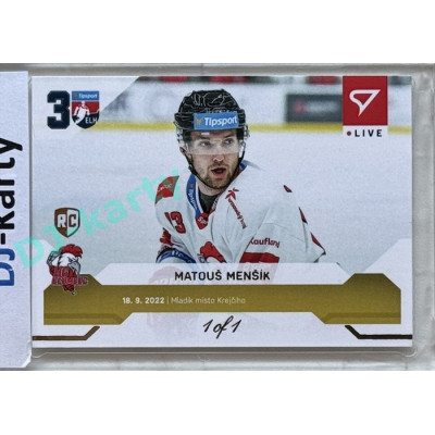 2022/23 Sportzoo ELH LIVE #L-008 Matouš Menšík 1of1