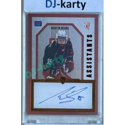 2024/25 Goal Cards Maxa liga 1. série #AS-11 Martin Novák Assistants Signature xx/30