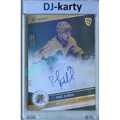 2024/25 Goal Cards Maxa liga 1. série #VS-08 Pavel Klhůfek 30 let od finále Signature xx/30