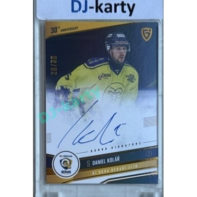 2024/25 Goal Cards Maxa liga 1. série #ZL-02 Daniel Kolář 30 let od finále Signature xx/30