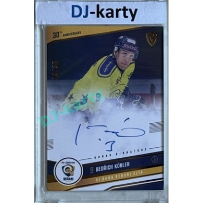 2024/25 Goal Cards Maxa liga 1. série #ZL-04 Bedřich Köhler 30 let od finále Signature xx/30