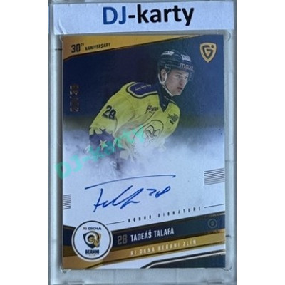 2024/25 Goal Cards Maxa liga 1. série #ZL-08 Tadeáš Talafa 30 let od finále Signature xx/30
