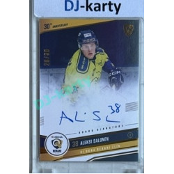 2024/25 Goal Cards Maxa liga 1. série #ZL-11 Aleksi Salonen 30 let od finále Signature xx/30