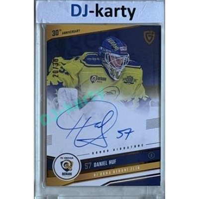 2024/25 Goal Cards Maxa liga 1. série #ZL-13 Daniel Huf 30 let od finále Signature xx/30