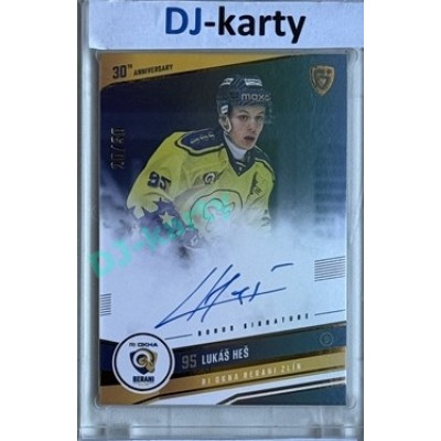 2024/25 Goal Cards Maxa liga 1. série #ZL-23 Lukáš Heš 30 let od finále Signature xx/30