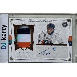 2024/25 Goal Cards Maxa liga 1. série #S-11 Petr Ton Game Used Material Signature 01/10