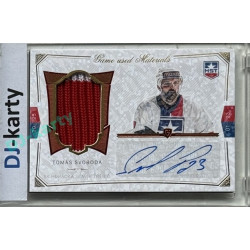 2024/25 Goal Cards Maxa liga 1. série #S-14 Tomáš Svoboda Game Used Material Signature 01/10