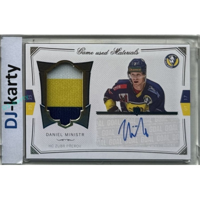 2024/25 Goal Cards Maxa liga 1. série #S-20 Daniel Ministr Game Used Material Signature 17/20
