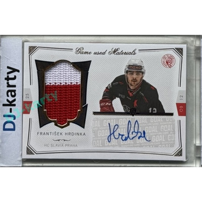 2024/25 Goal Cards Maxa liga 1. série #S-28 František Hrdinka Game Used Material Signature 18/20
