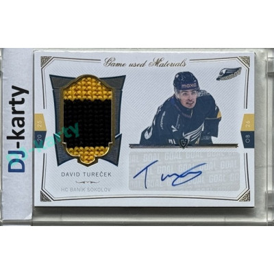 2024/25 Goal Cards Maxa liga 1. série #S-31 David Tureček Game Used Material Signature 18/20