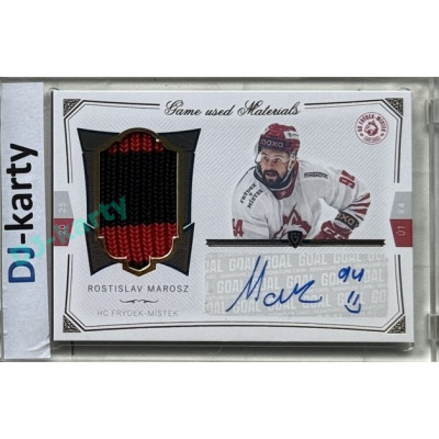 2024/25 Goal Cards Maxa liga 1. série #S-35 Rostislav Marosz Game Used Material Signature 18/20