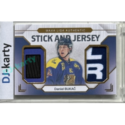 2024/25 Goal Cards Maxa liga 1. série #SJ-03 Daniel Bukač Stick & Jersey 20/20