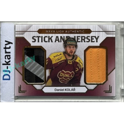 2024/25 Goal Cards Maxa liga 1. série #SJ-10 Daniel Kolář Stick & Jersey 19/20