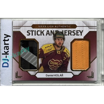 2024/25 Goal Cards Maxa liga 1. série #SJ-10 Daniel Kolář Stick & Jersey 19/20