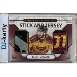 2024/25 Goal Cards Maxa liga 1. série #SJ-11 Tomáš Havránek Stick & Jersey 20/20