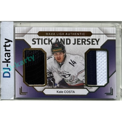 2024/25 Goal Cards Maxa liga 1. série #SJ-20 Kale Costa Stick & Jersey 20/20