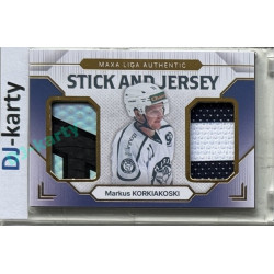 2024/25 Goal Cards Maxa liga 1. série #SJ-21 Markus Korkiakovski Stick & Jersey 19/20