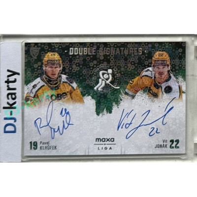 2024/25 Goal Cards Maxa liga 1. série #DS-KJ Pavel Klhůfek / Vít Jonák Double Signatures 4/6
