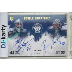 2024/25 Goal Cards Maxa liga 1. série #DS-SM Jakub Soukup / Roman Málek Double Signatures xx/20