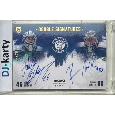 2024/25 Goal Cards Maxa liga 1. série #DS-SM Jakub Soukup / Roman Málek Double Signatures xx/20
