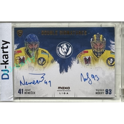 2024/25 Goal Cards Maxa liga 1. série #DS-NM Josef Němeček / Vojtěch Mokry Double Signatures xx/20