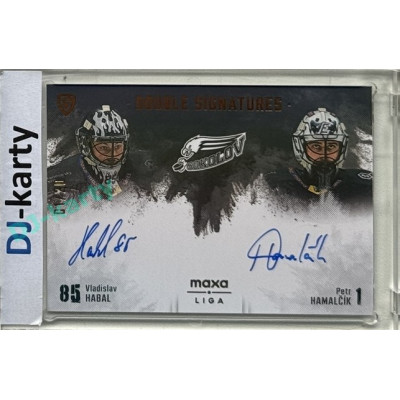 2024/25 Goal Cards Maxa liga 1. série #DS-HH Vladislav Habal / Petr Hamalčík Double Signatures xx/20