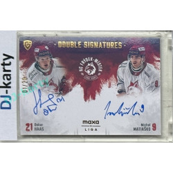2024/25 Goal Cards Maxa liga 1. série #DS-HM Oskar Haas / Michal Matiaško Double Signatures xx/20