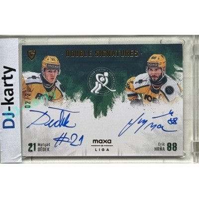 2024/25 Goal Cards Maxa liga 1. série #DS-DH Matyáš Dědek / Erik Hrňa Double Signatures xx/20