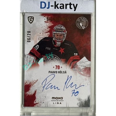 2024/25 Goal Cards Maxa liga 1. série #S-SL1 Paavo Hölsä Signatures xx/20