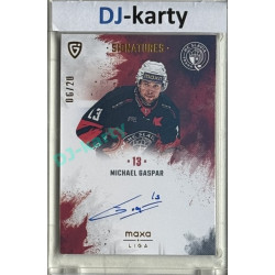 2024/25 Goal Cards Maxa liga 1. série #S-SL3 Michael Gaspar Signatures xx/20