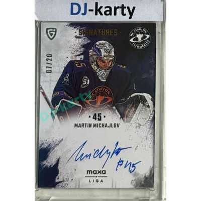 2024/25 Goal Cards Maxa liga 1. série #S-LI1 Martin Michajlov Signatures xx/20