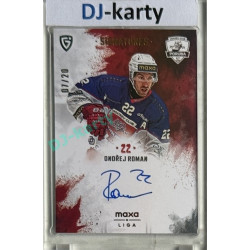 2024/25 Goal Cards Maxa liga 1. série #S-PO1 Ondřej Roman Signatures xx/20