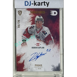 2024/25 Goal Cards Maxa liga 1. série #S-PA3 Robin Kaplan Signatures xx/20