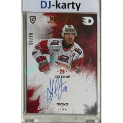 2024/25 Goal Cards Maxa liga 1. série #S-PA4 Jan Kolář Signatures xx/20