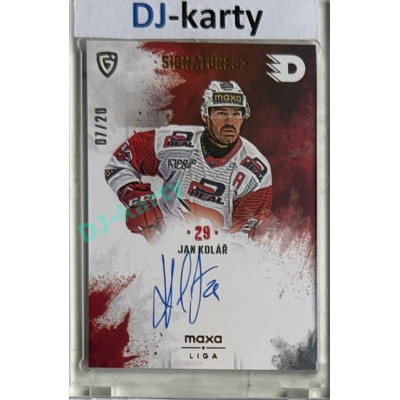 2024/25 Goal Cards Maxa liga 1. série #S-PA4 Jan Kolář Signatures xx/20