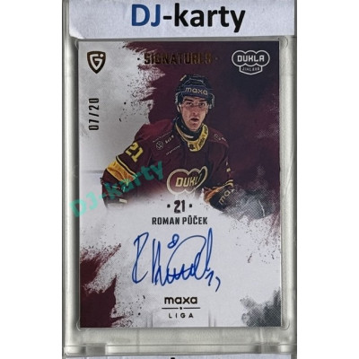 2024/25 Goal Cards Maxa liga 1. série #S-JI4 Roman Půček Signatures xx/20