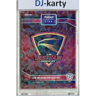 2024/25 Goal Cards Maxa liga 1. série #C-03 LHK Jestřábi Prostějov Club Logo Parallel xx/15